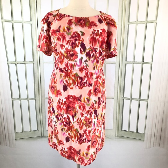 Roaman's Dresses & Skirts - Roaman's Watercolor Floral Shift Career Dress